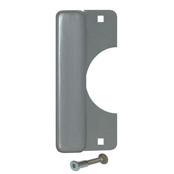 Don-Jo 3-1/2" x 8" Latch Protector with Lever Cutout for Electric Strikes with EBF Fasteners LELP208EBFSL